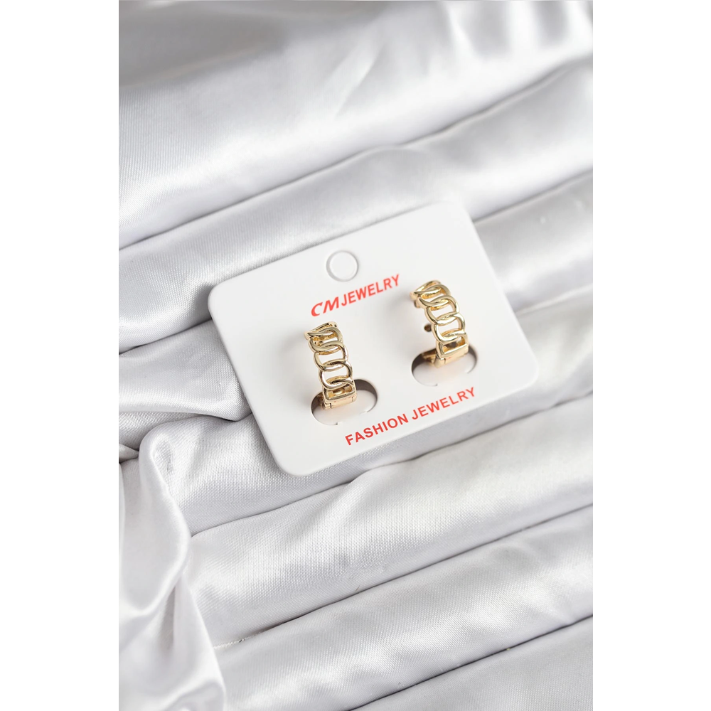 14K Gold Renk Kaplama Samanyolu Model CM Kadın Küpe