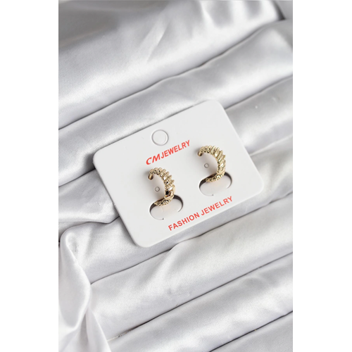 14K Gold Renk Kaplama CM Kadın Küpe