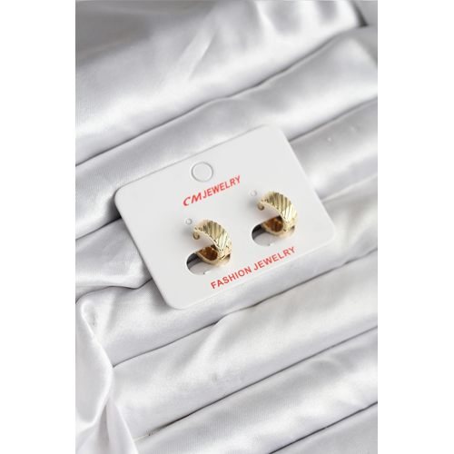 14K Gold Renk Kaplama CM Kadın Küpe