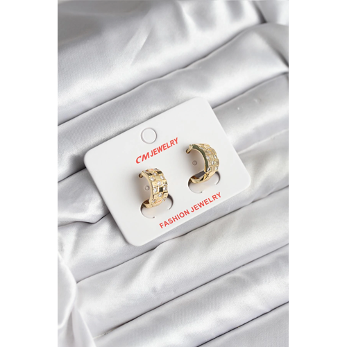 14K Gold Renk Kaplama CM Kadın Küpe