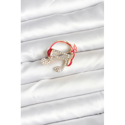 Kulaklıklı Nota Model Broş