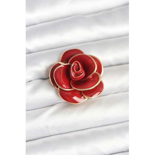 Kırmızı Gül Model Broş