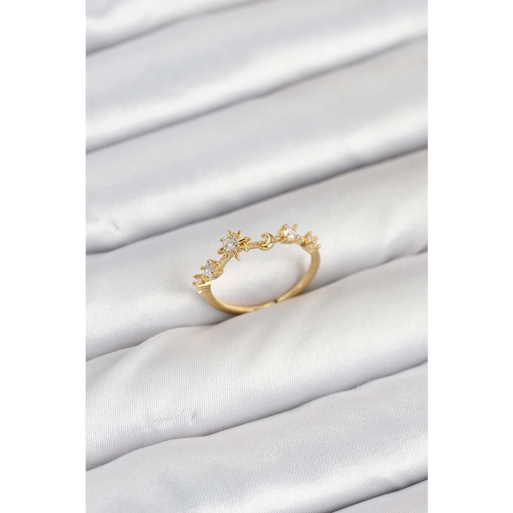 Pirinç Gold Renk Manifest Kadın Yüzük