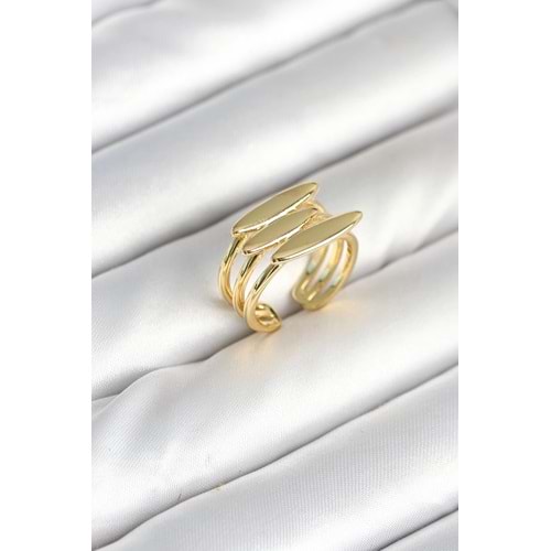 Pirinç Gold Renk Vİntage Model Kadın Yüzük