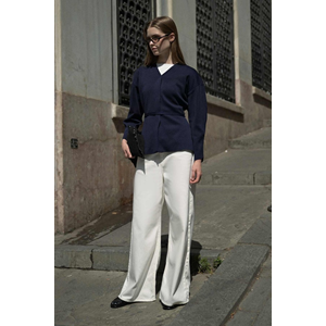 Lacivert Naye Viscon Karışımlı M Beden Hırka - V Yaka, Baharlık Zarif Örgü