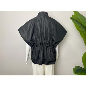 Trend Siyah Panço Standart Kadın Yelek