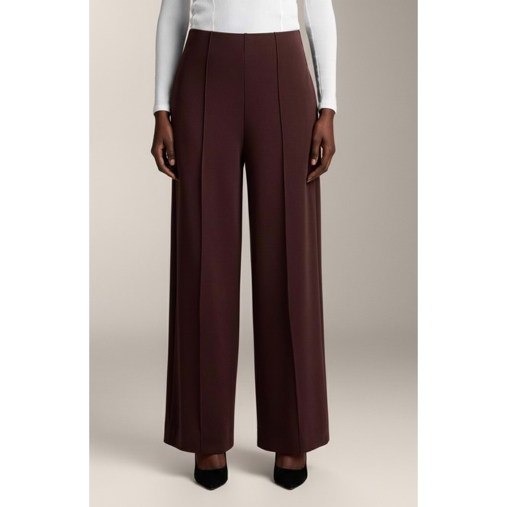 Modal Çimalı Kahverengi Kadın L Beden Pantolon