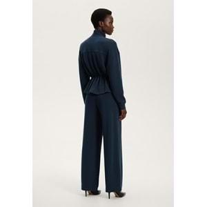 Modal Çimalı Mavi Kadın M Beden Pantolon