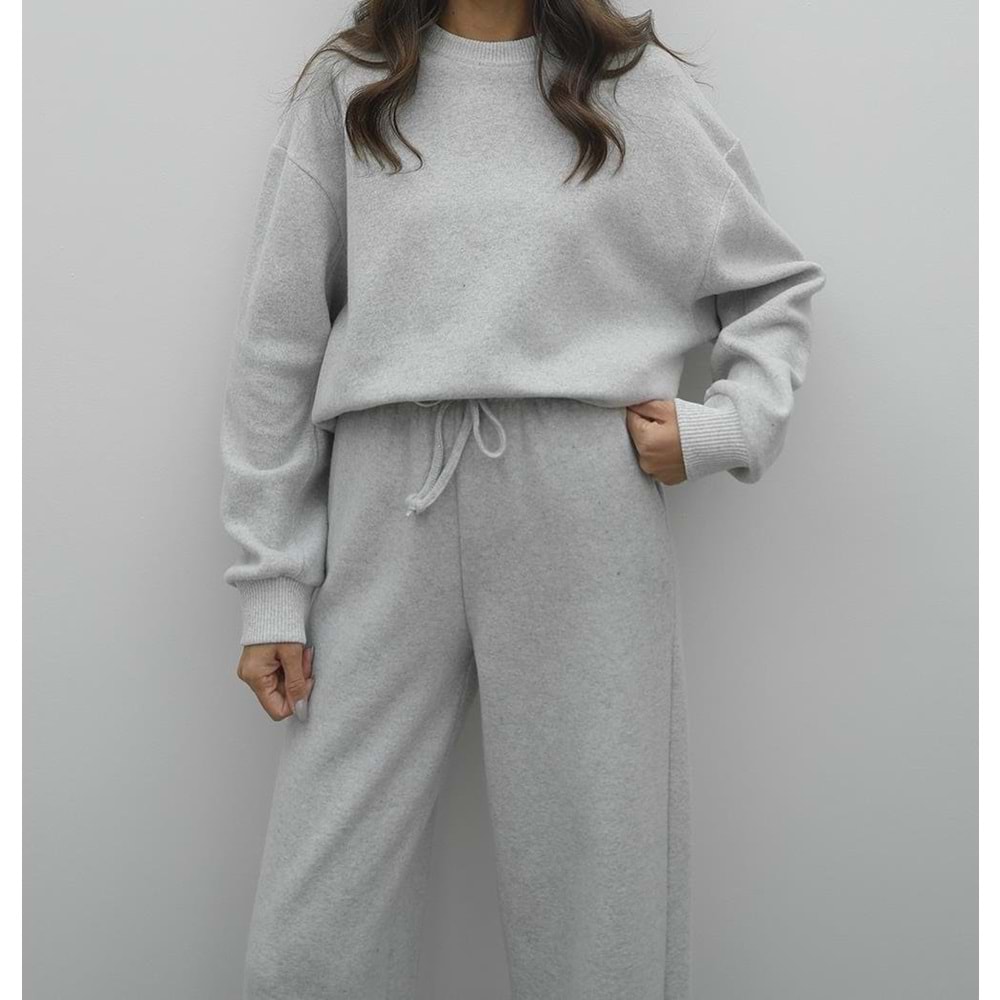 Selanik Gri Pantolonlu Kadın EşofmanTakımı M Beden