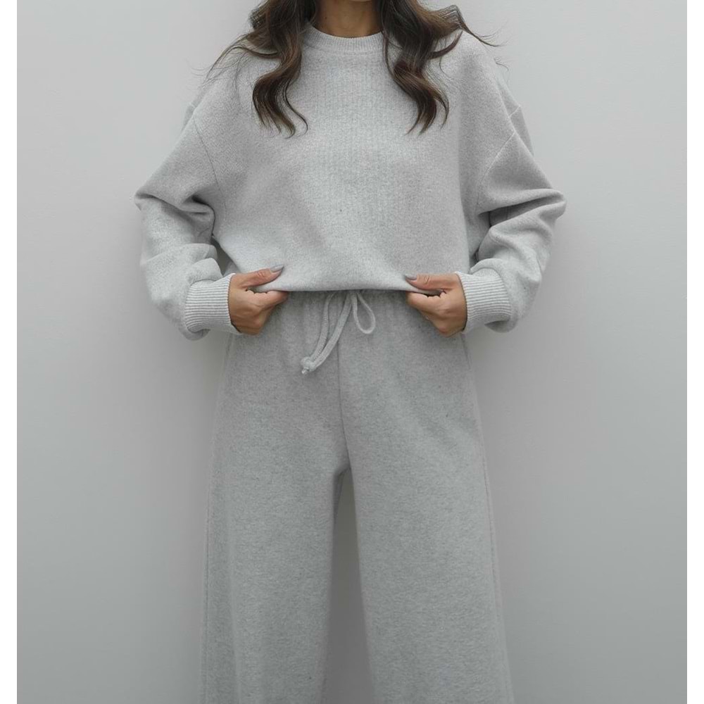 Selanik Gri Pantolonlu Kadın EşofmanTakımı M Beden