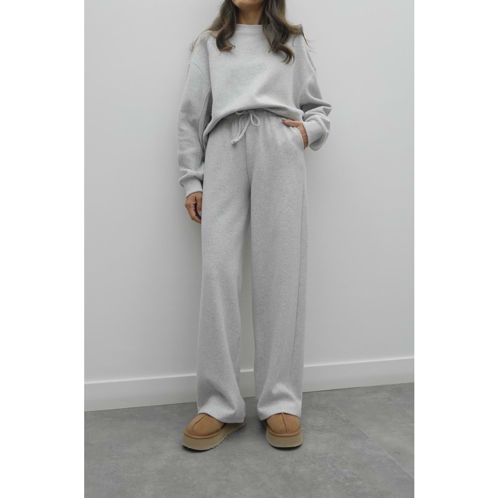 Selanik Gri Pantolonlu Kadın EşofmanTakımı M Beden